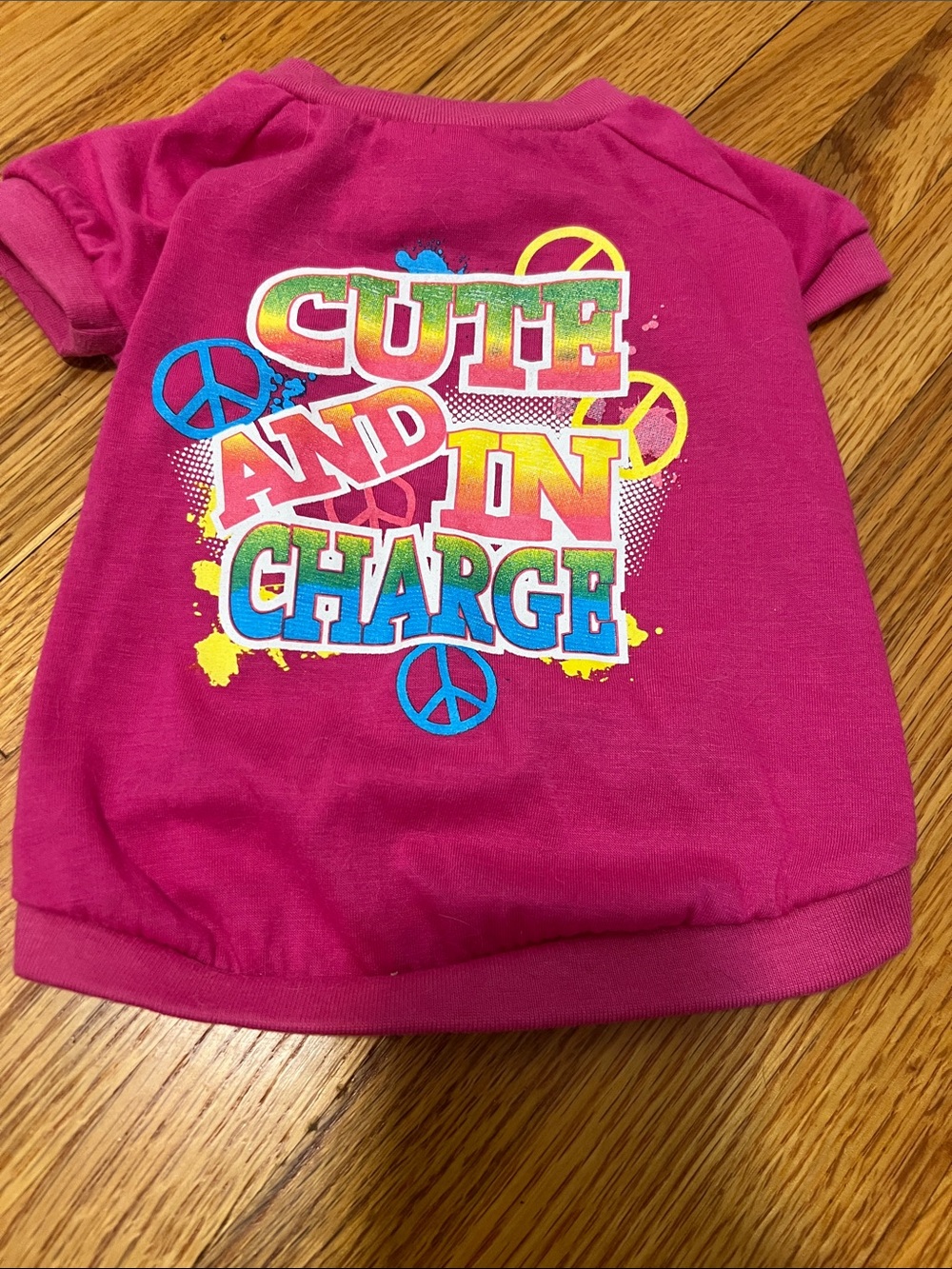 Cute and In Charge Pink Dog Tee - Graphic Pet Shirt